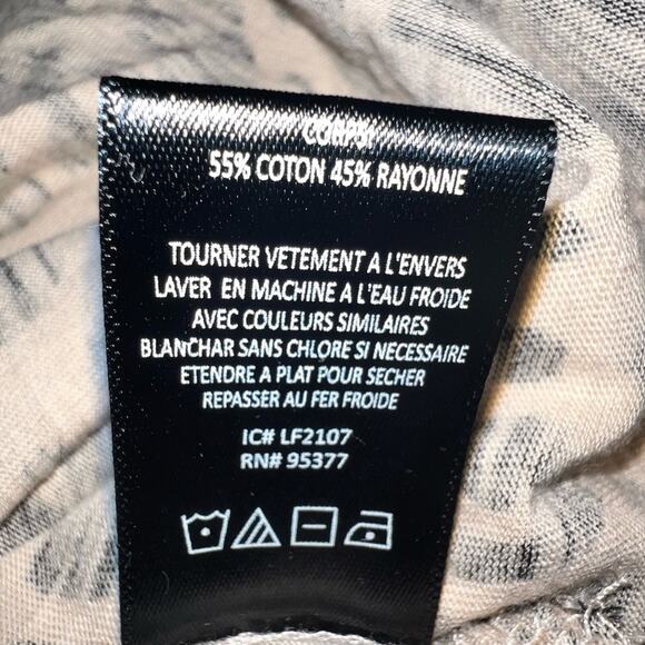 Sanctuary long-sleeved blouse black cream Size 2X - Picture 9 of 10